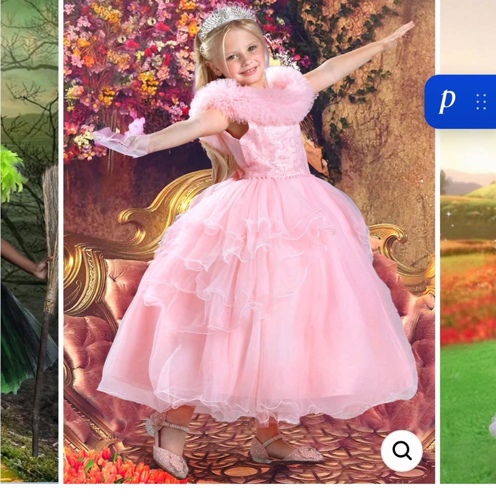 Girls Pink Wicked Costume Dress